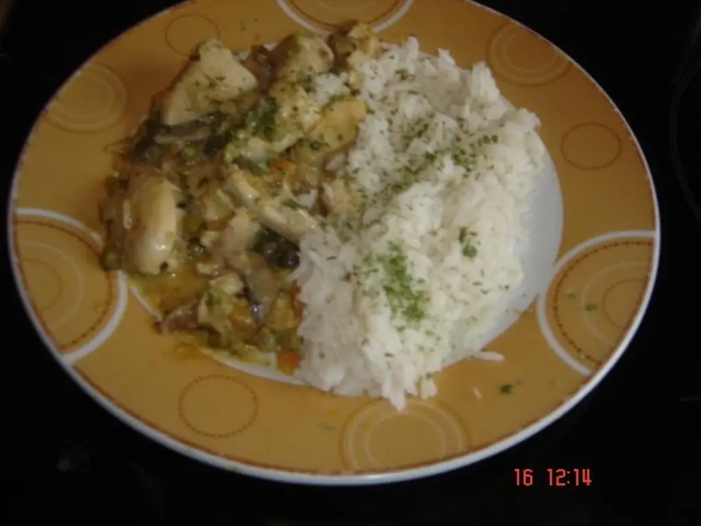 Красочное фрикасе из курицы