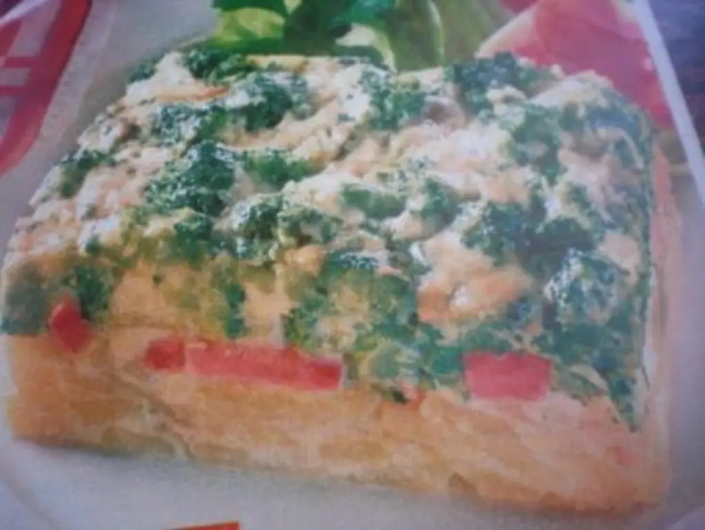 Запеканка из брокколи с ветчиной