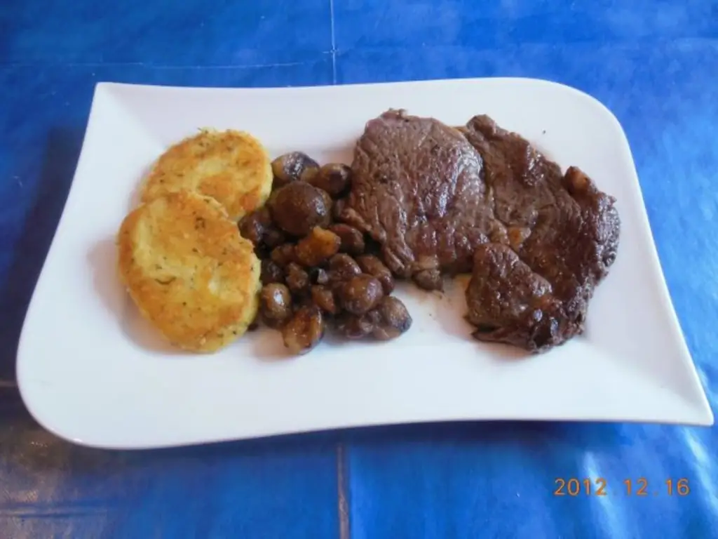 Приготовление: Антрекот с тимьяновым печеньем и глазированными каштанами