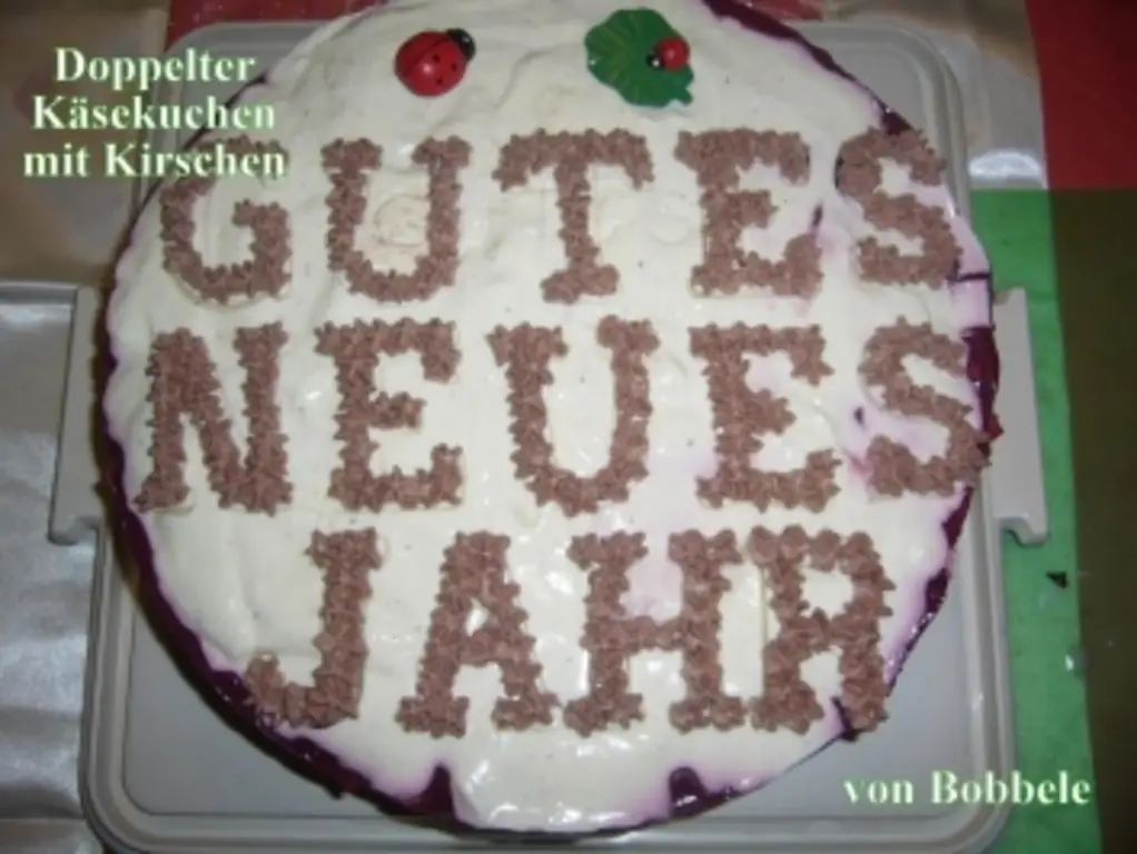 Торт: Двойной чизкейк с вишней