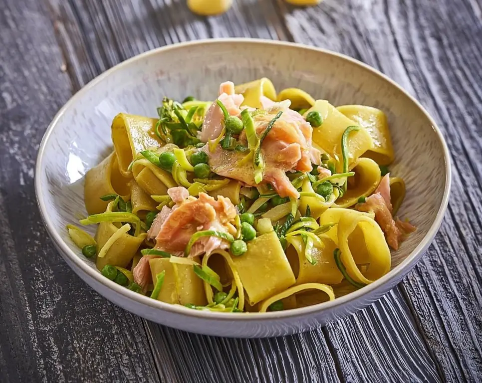 Карри Каламарата с лососем & Лимонный горошек á la Stefan Wiertz