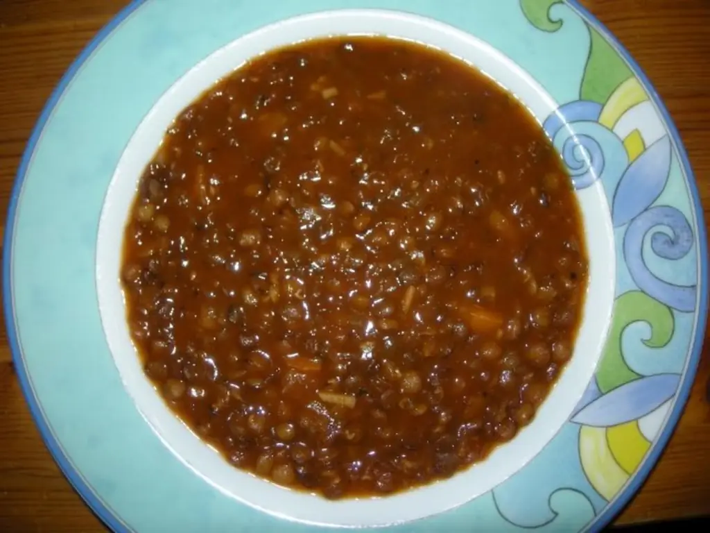 Греческий суп из чечевицы