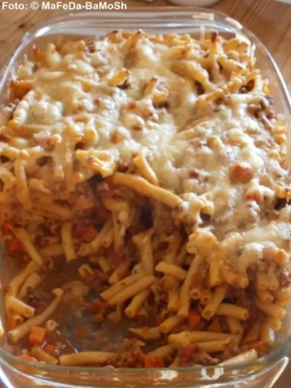 Запеканка из макарон 'Болоньезе