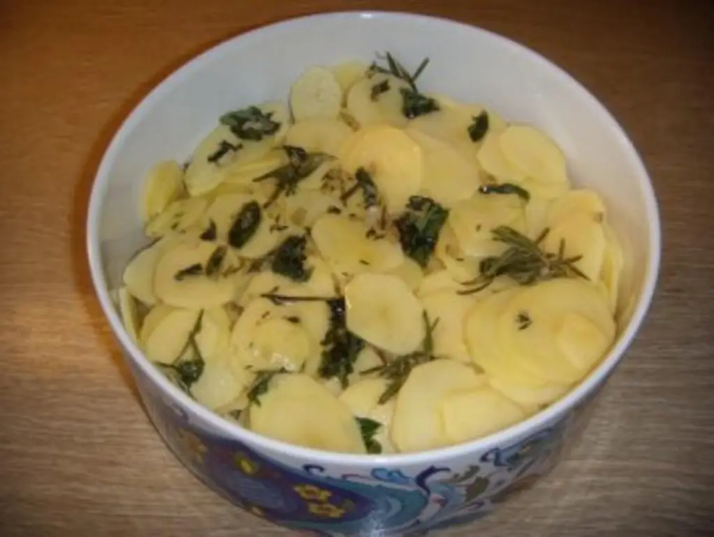 Картофельный гратен с зеленью