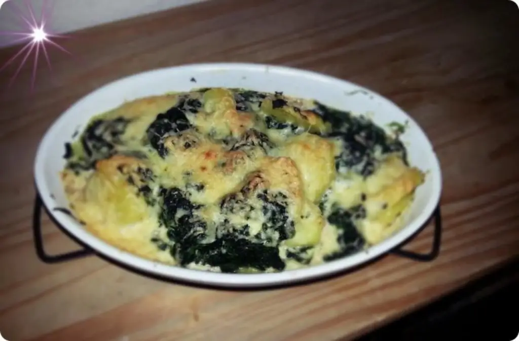 Запеканка из шпината Согревающая согревающая запеканка из шпината
