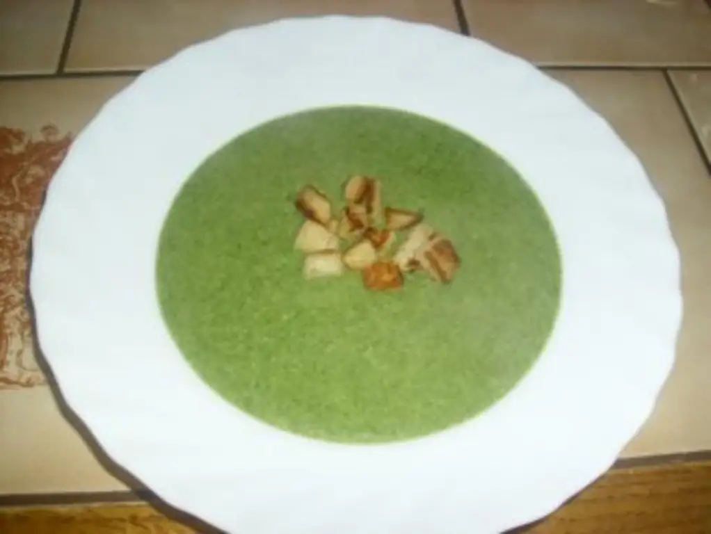 Картофельный суп со шпинатом