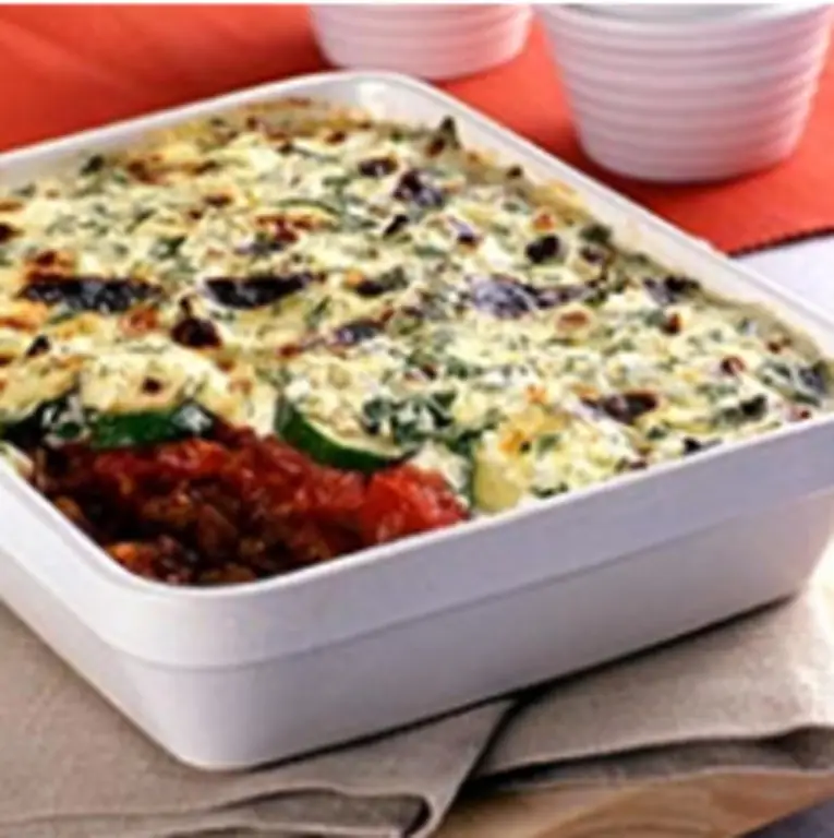 Запеканка из кабачков с фаршем