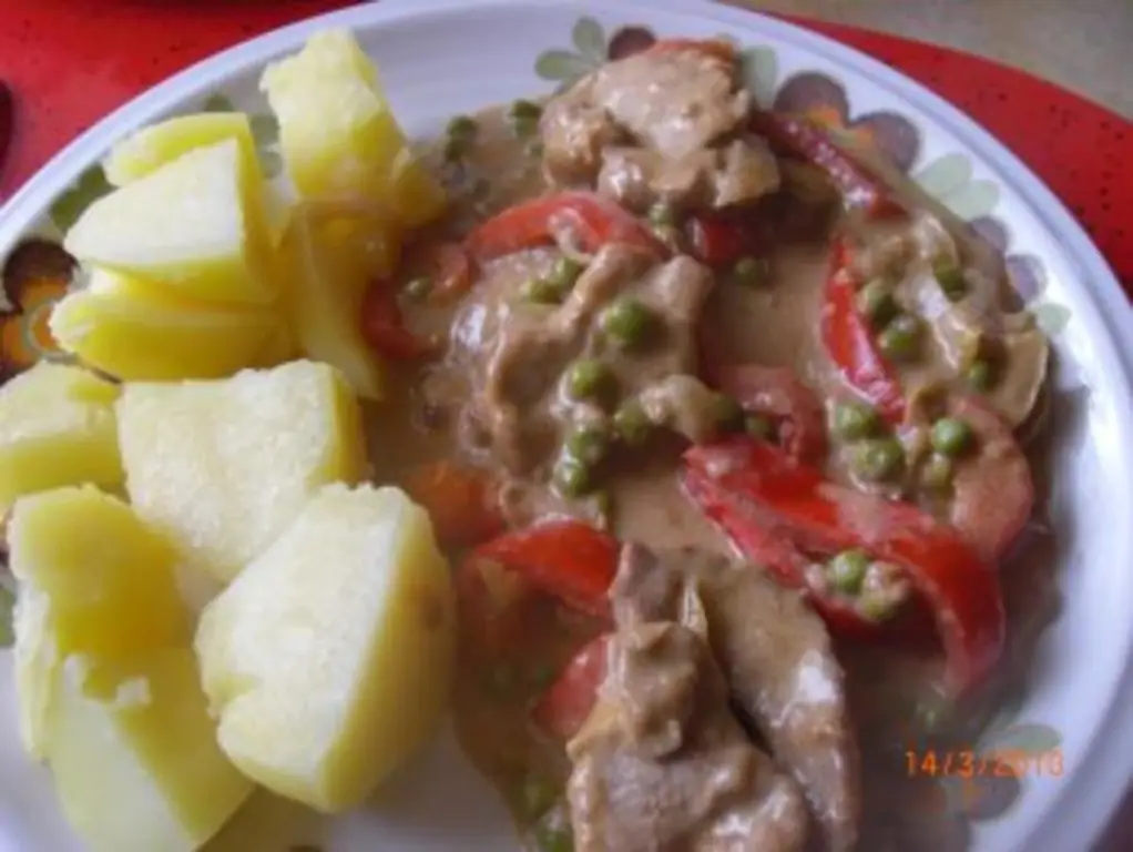 Флам. Корейка с овощами