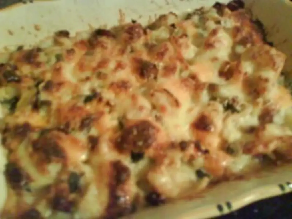 Запеканка из цветной капусты с васаби