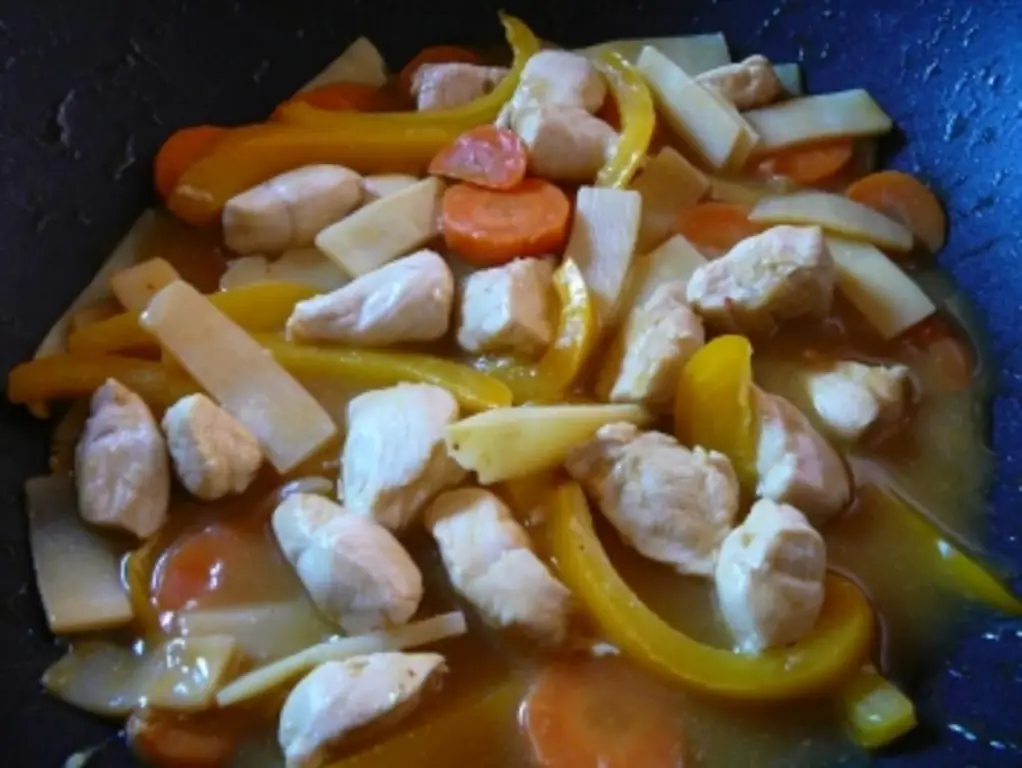 Куриная сковорода с манго