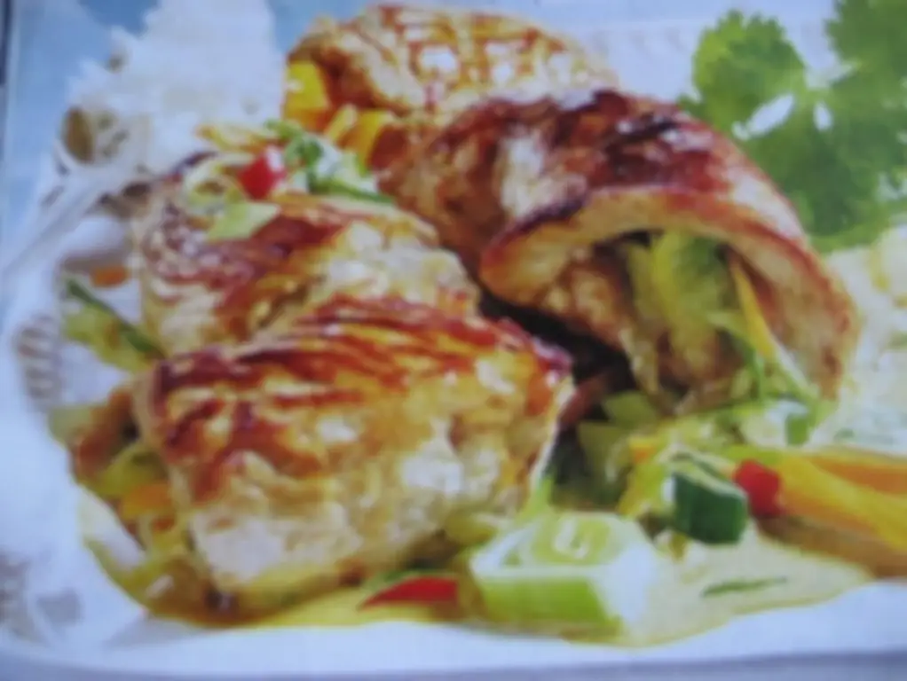 Роллы из индейки с манго