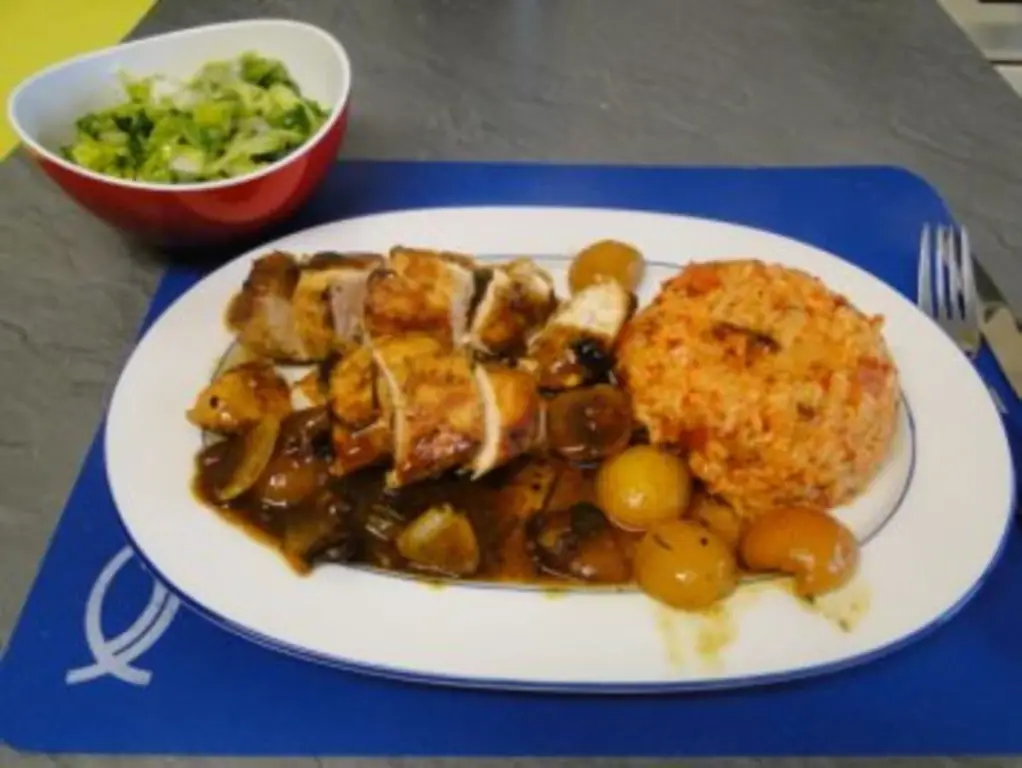 Куриные грудки в карри