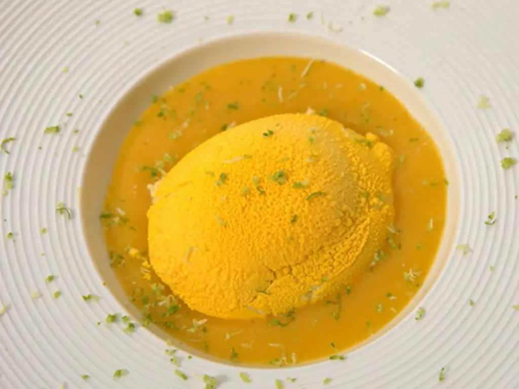 Фаршированные лимоны на манговом зеркале