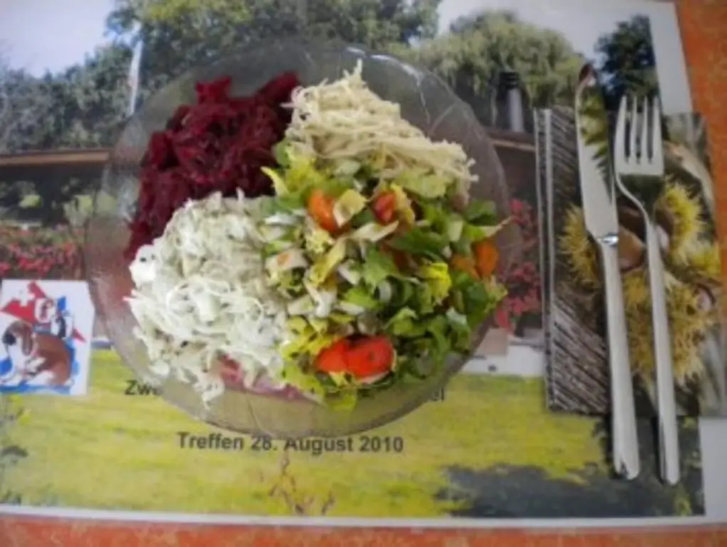 Брасато аль Кьянти, с картофельным пюре и салатом