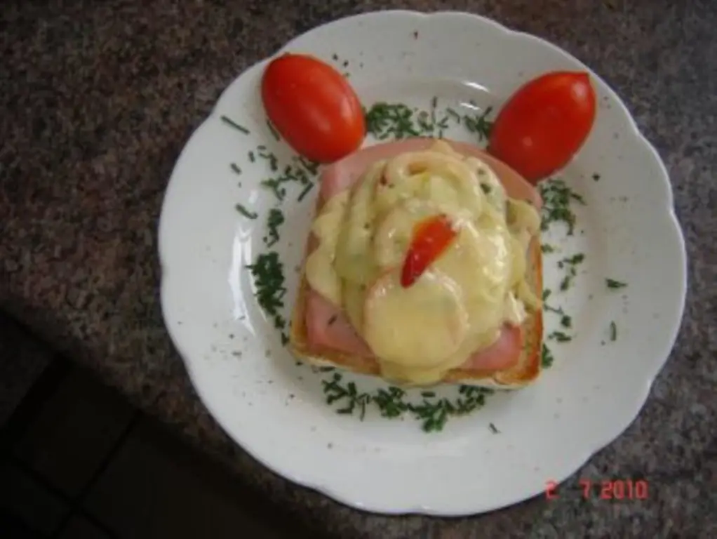 Закуска: шницель на тосте