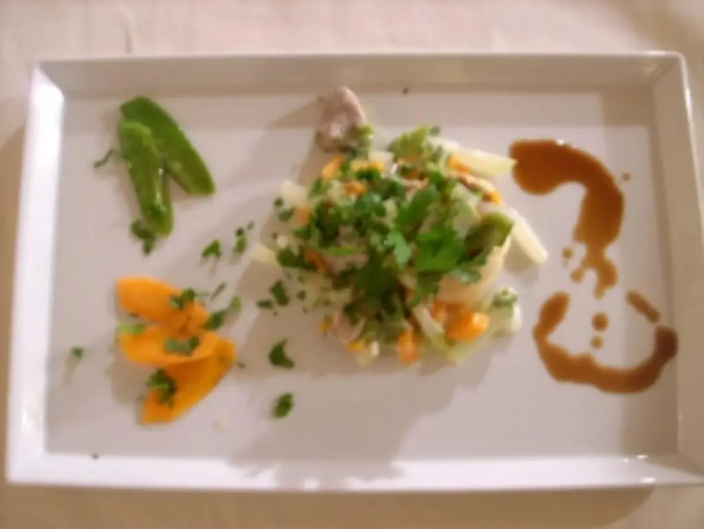 Сливочные ломтики с мангету, морковью и кольраби