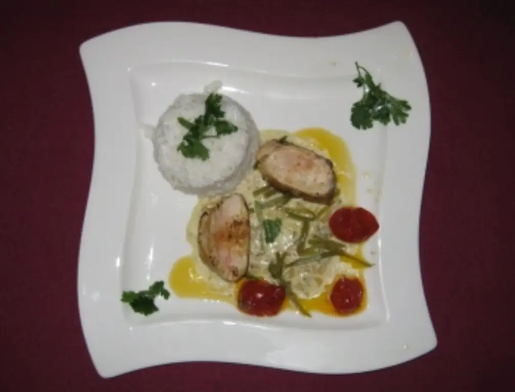 Цыпленок с лимоном и кокосовым рисом