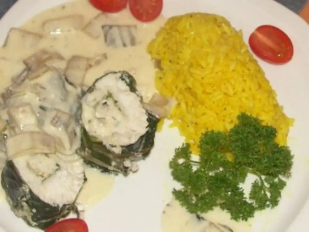 Писка, завернутая в мангольд