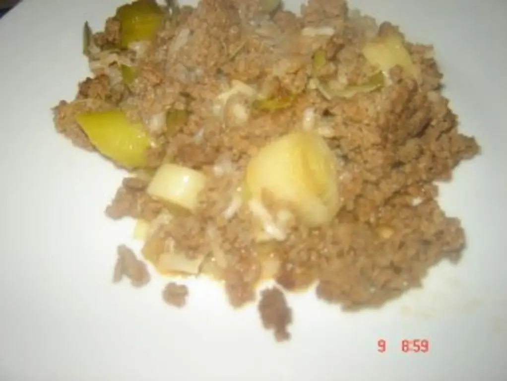 Горшочек с луком-пореем