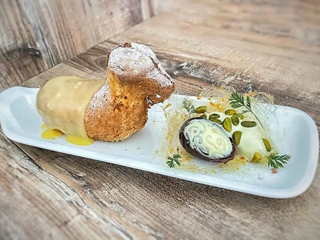 Пасхальное гнездышко с ягнятами, мороженым и шоколадными яйцами (Илька Бессин)