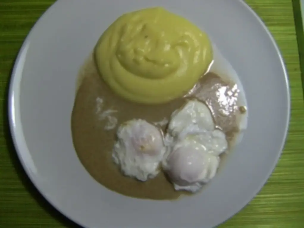 Кислые яйца с пюре