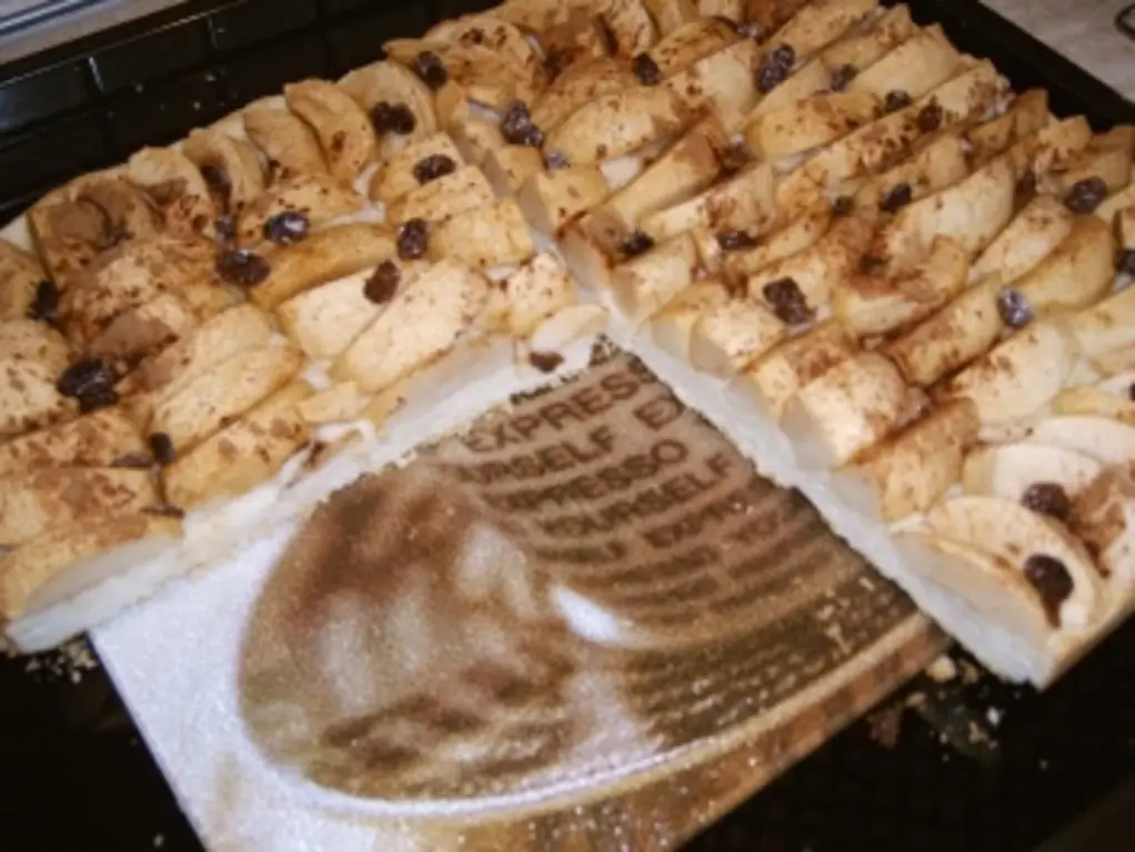 Яблочный пирог (творожный