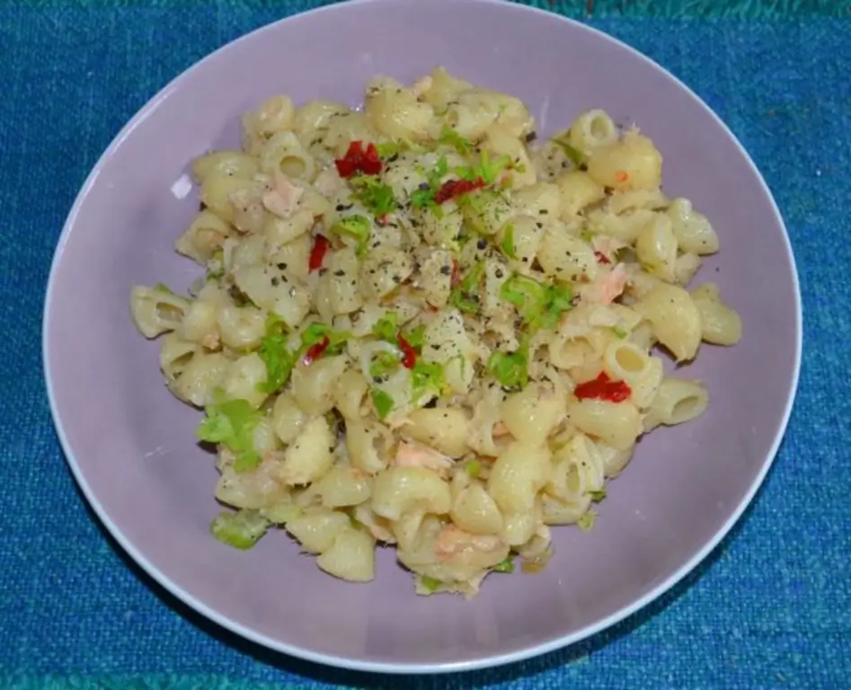 Лапша с лососем Быстрое блюдо из лапши с лососем