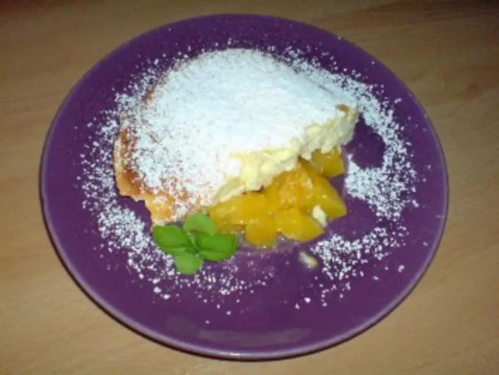 Фруктовая творожная запеканка (фрукты можно варьировать по желанию!!)