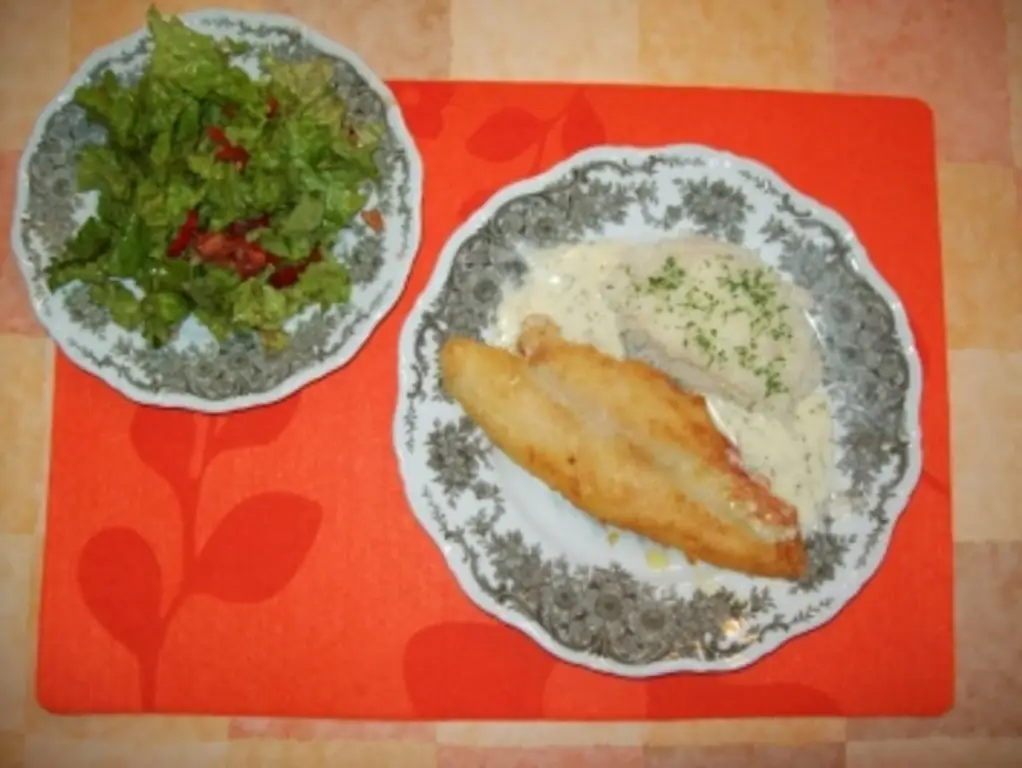 Филе пангасиуса с хреном