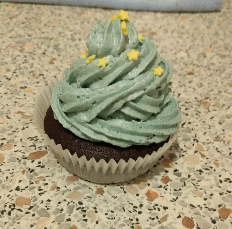 Веганские шоколадные кексы с ванильной глазурью