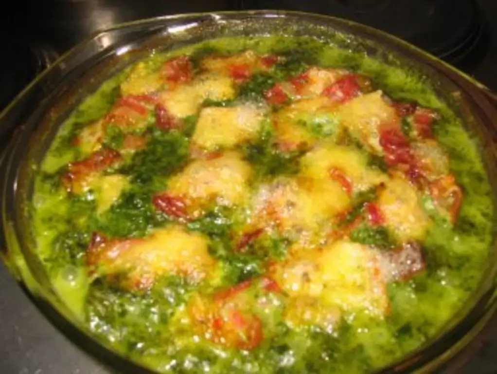 Запеканка: шпинат