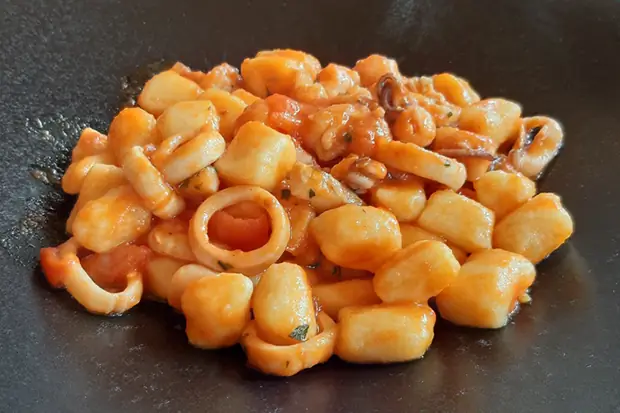 Ньокки с морепродуктами Ньокки с морепродуктами