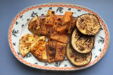 Овощные дольки из духовки