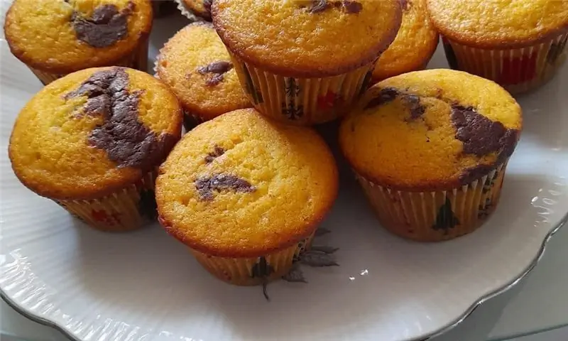 Без миксера пышные и очень вкусные маффины