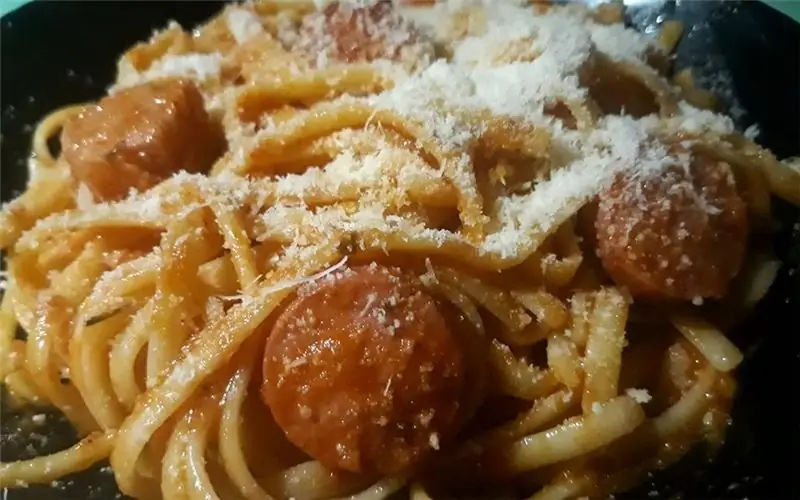 Идеальная паста с парисаки и сосисками
