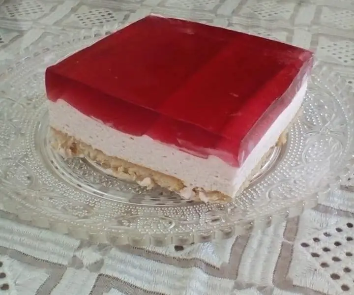 Классный и легкий десерт с йогуртом и желе