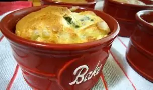 Вкусное и простое Суфле с копченым сыром и шпинатом