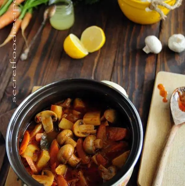 Отличный рецепт грибного рагу. Результат был вкусным
