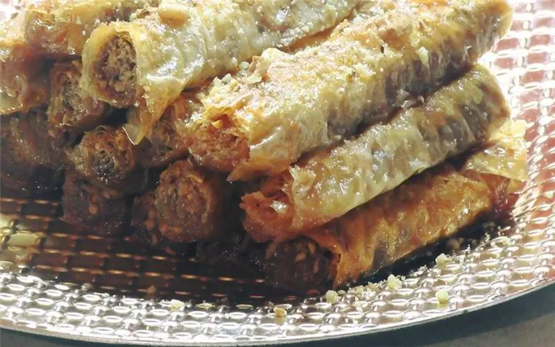 Легкие и быстрые хрустящие рулеты из пахлавы (рулетики)