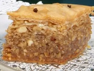 Пелион пахлава из множества листьев с хрустящей корочкой