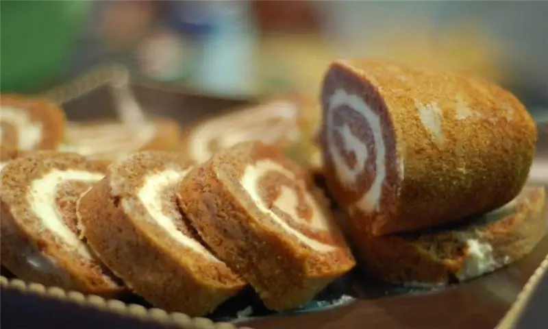 Вкусный рецепт рождественского полена с мандариновым кремом