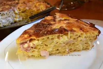 Самый простой и быстрый пирог с макаронами без фольги! Попытайся