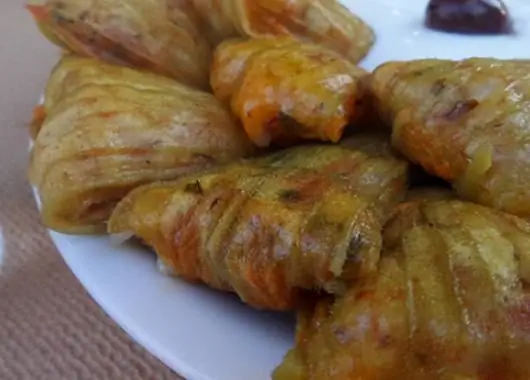 Цветы цуккини, фаршированные рисом и специями. Отличная закуска