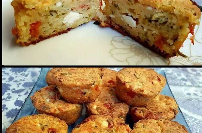Соленые маффины с сыром фета и перцем
