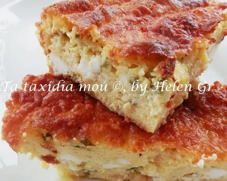 Воздушный сырный пирог с кукурузной мукой и козани с шафраном