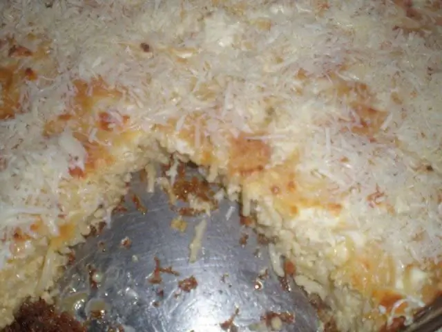 Самый простой макаронный пирог без фольги