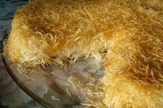 Сырный пирог суфле с кадаифи