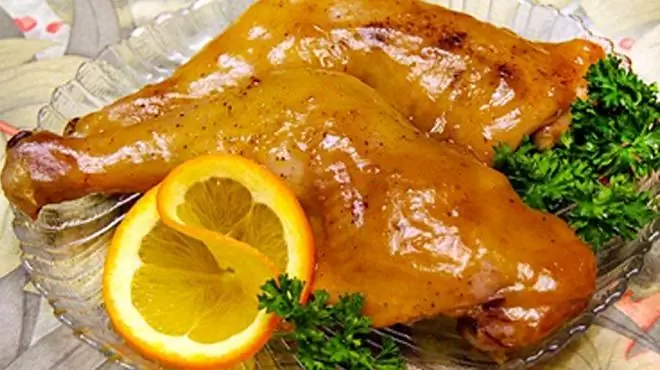 Курица с апельсином и медом