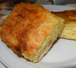 Пирог с макаронами просто идеальный & просто