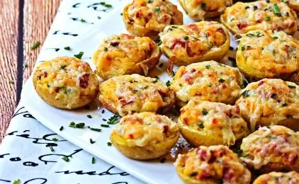 Фаршированный молодой картофель